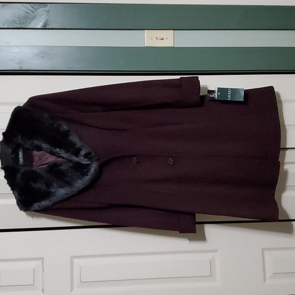 Ralph Lauren wool blend coat,slant side pockets...